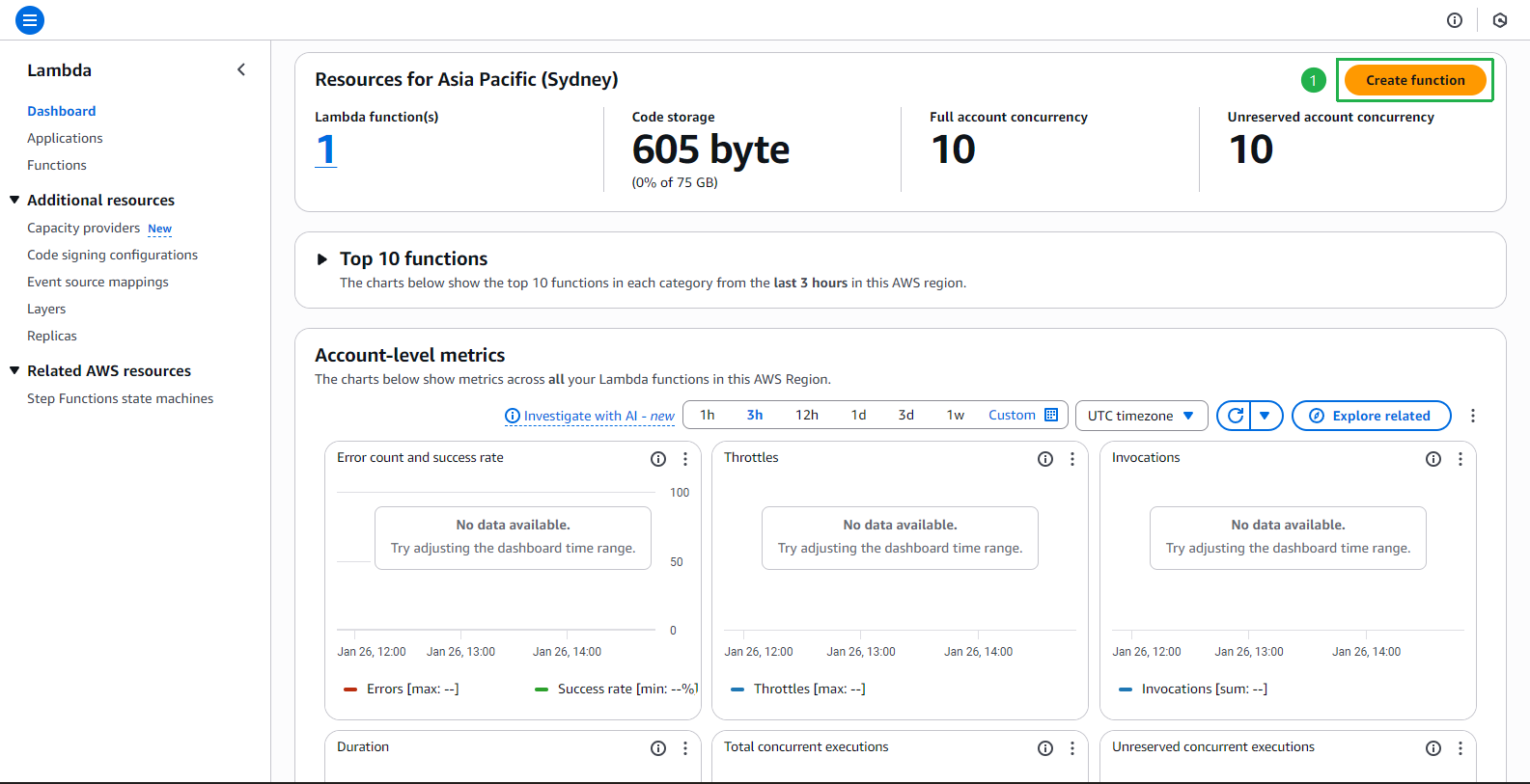 Lambda Console Interface