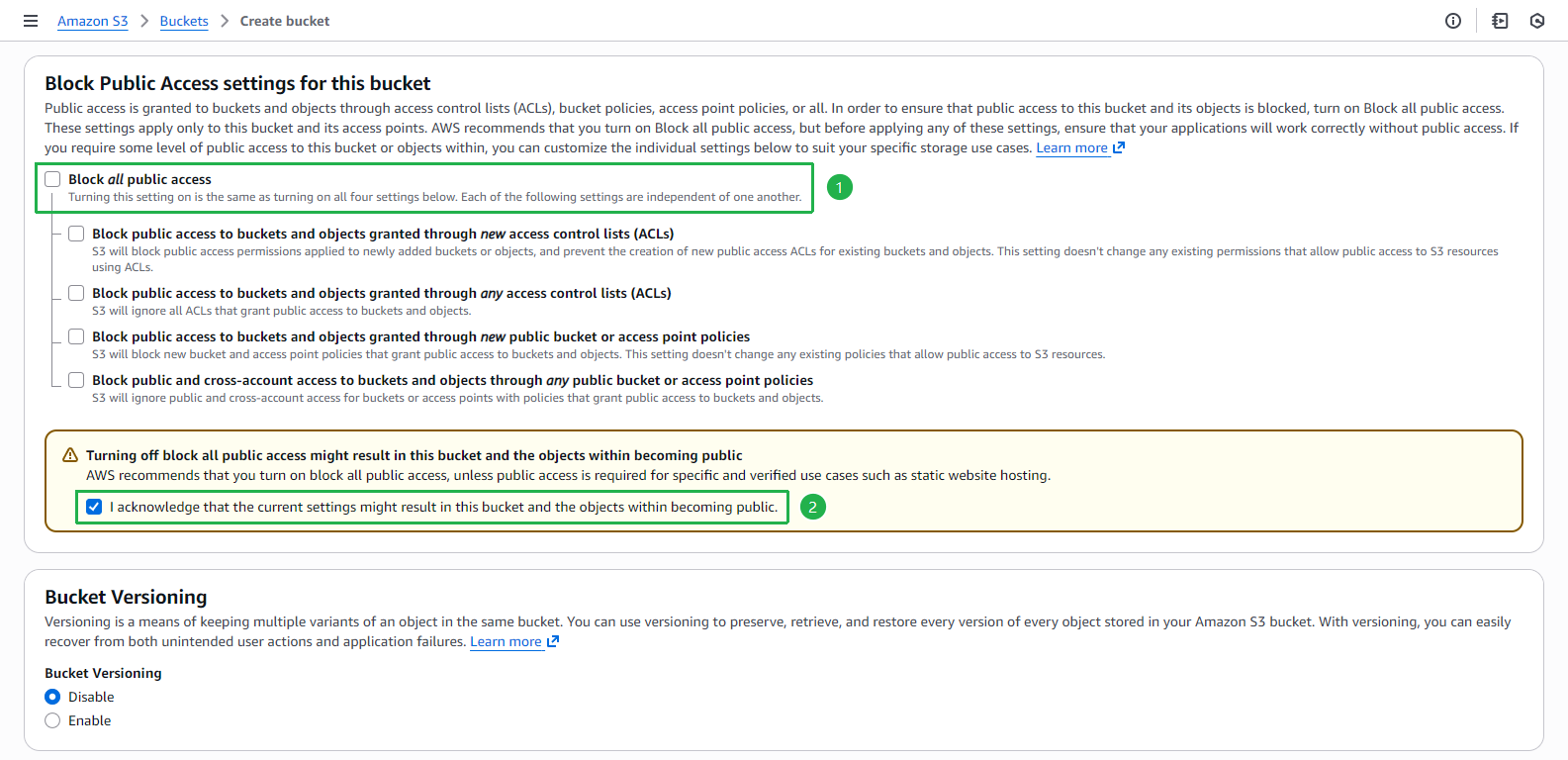Access permissions configuration