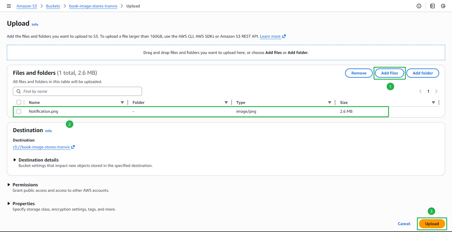 Upload file